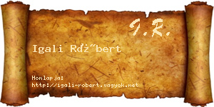 Igali Róbert névjegykártya
